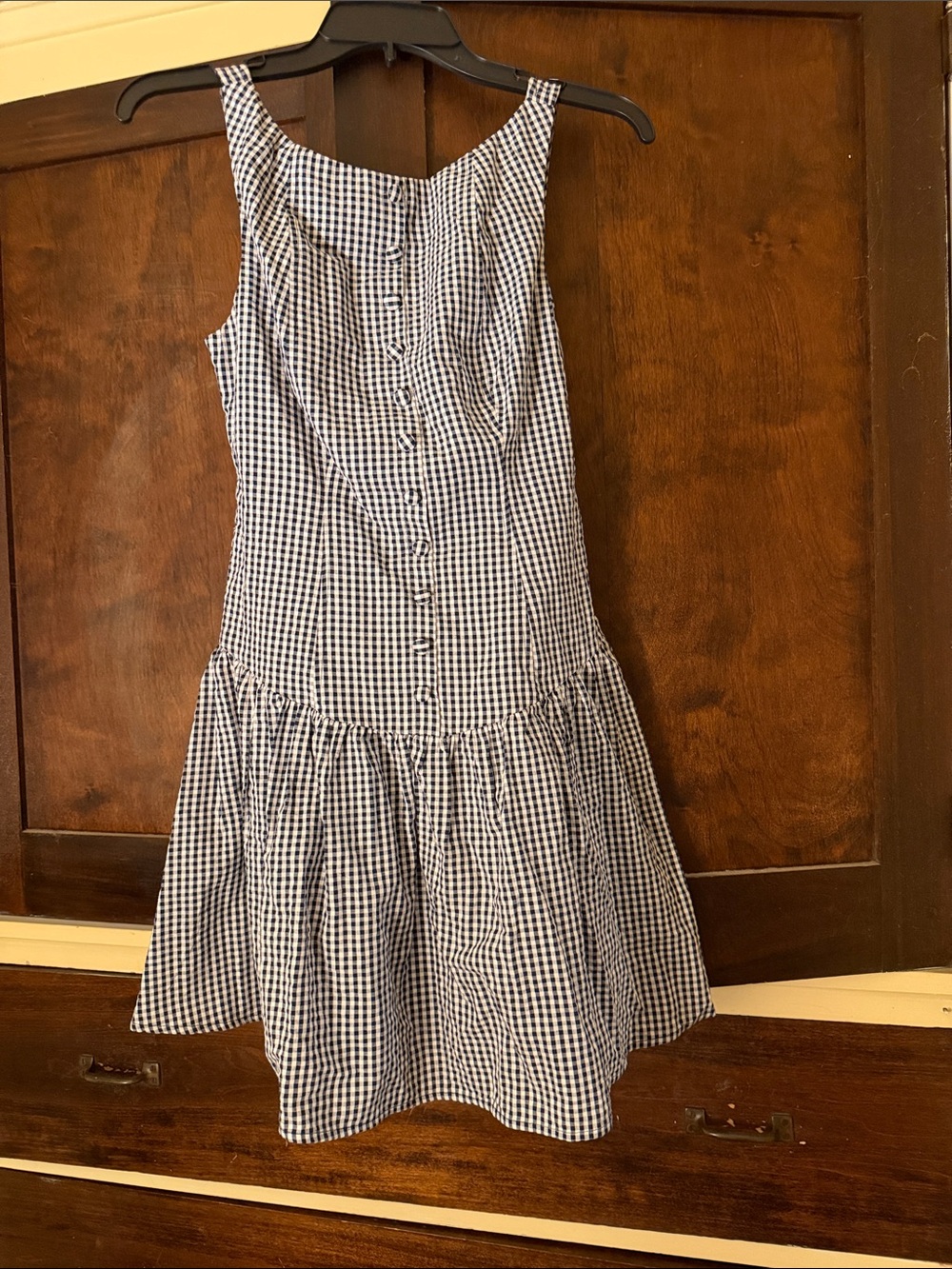 a new day Blue and White Gingham Mini Dress